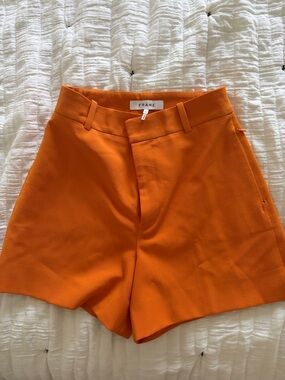 Frame Orange High-Rise Tailored Shorts